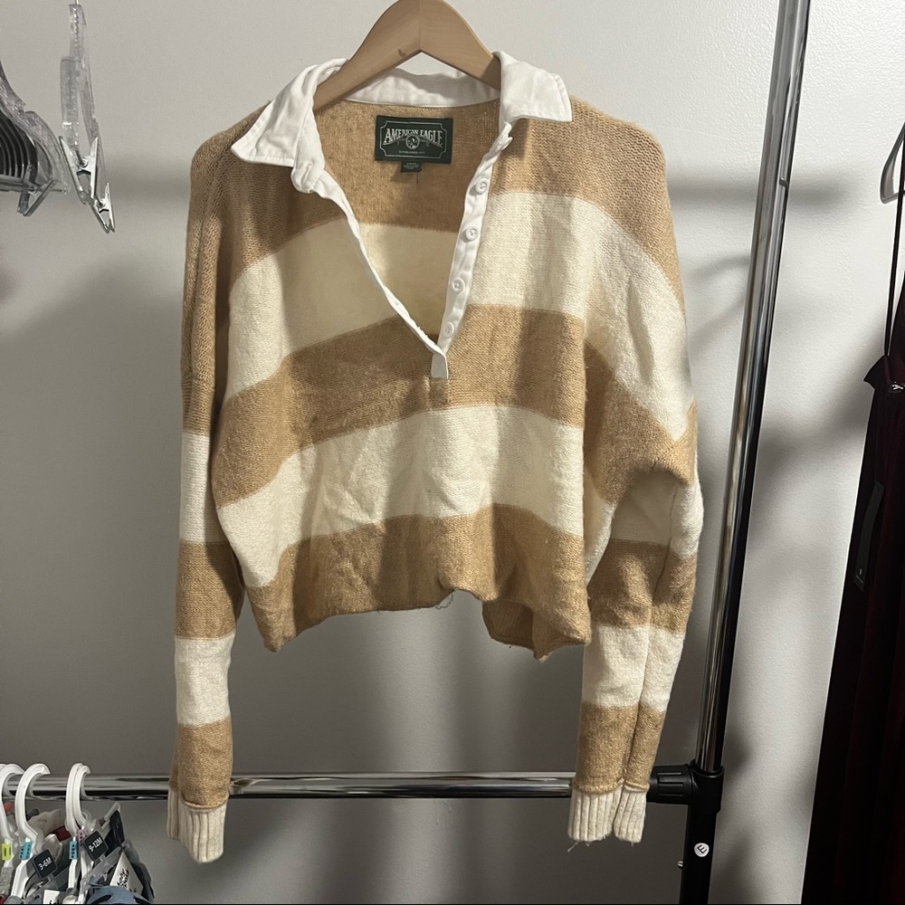 AEO Cropped Sweater w/Collar
